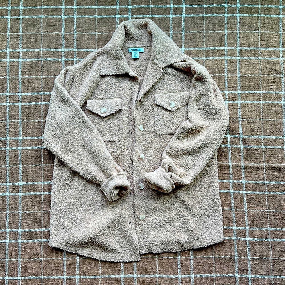 WilliamRast 100% polyester tan Shacket